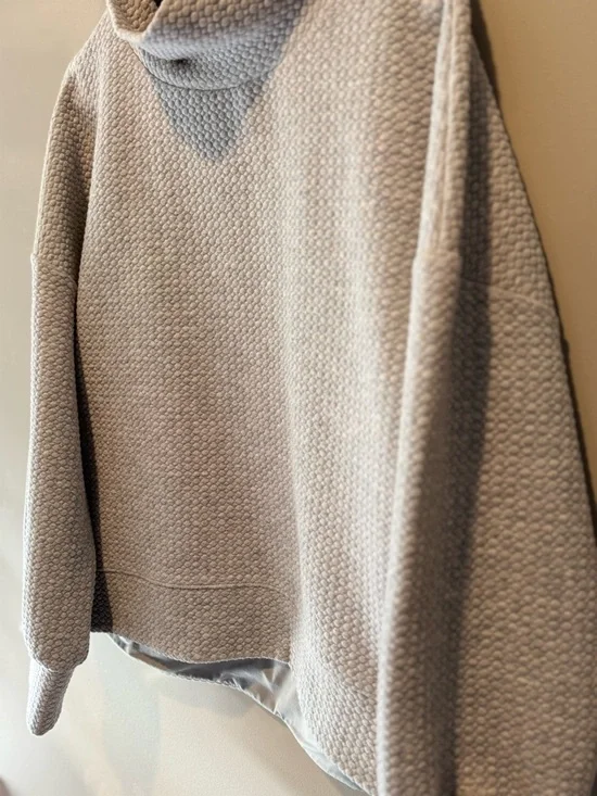 CALIA by Carrie Underwood L Large Gray Cloud Textured Mock Neck Sweatshirt - Picture 5 of 5